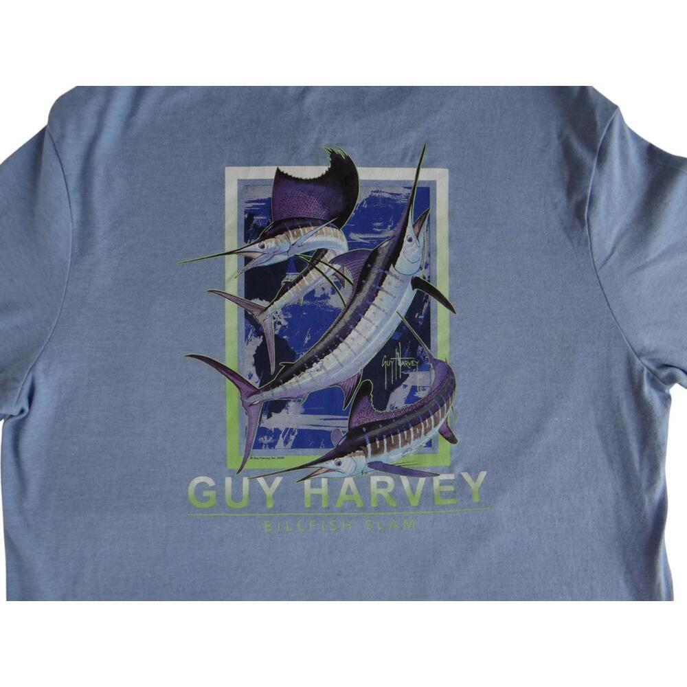 Guy Harvey Men's Billfish‎ T-Shirt - Large - Blue